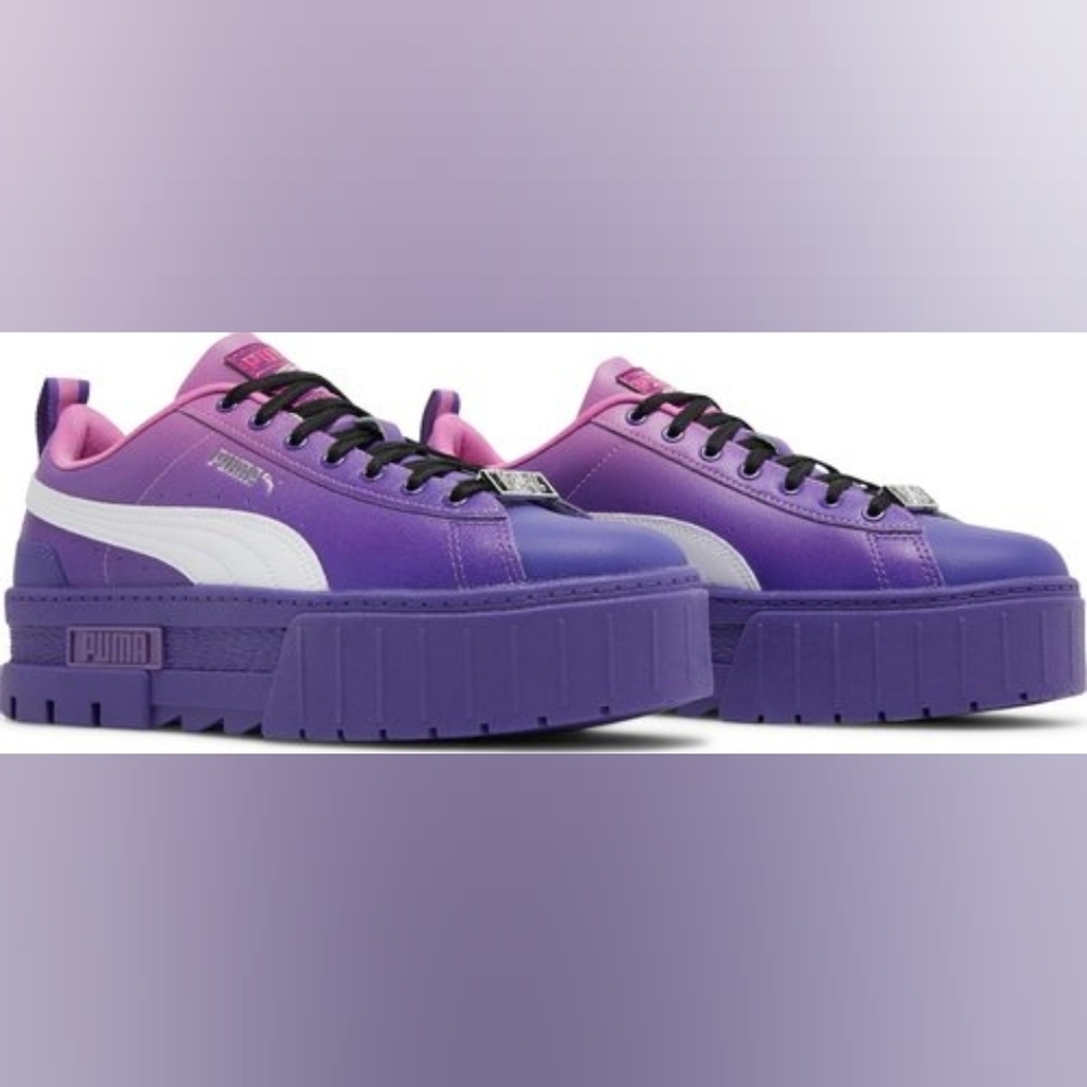 New Puma x Bratz Mayze Platform Sneakers Prism Violet Bratz Shoes Sz 8.5 Shoes - Picture 6 of 15